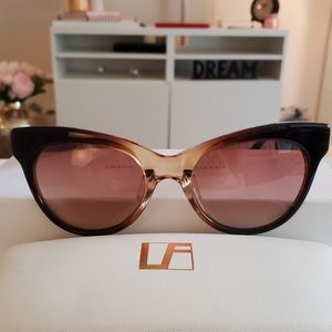 Linda Farrow X The Row Cat Eye leather Sunglasses